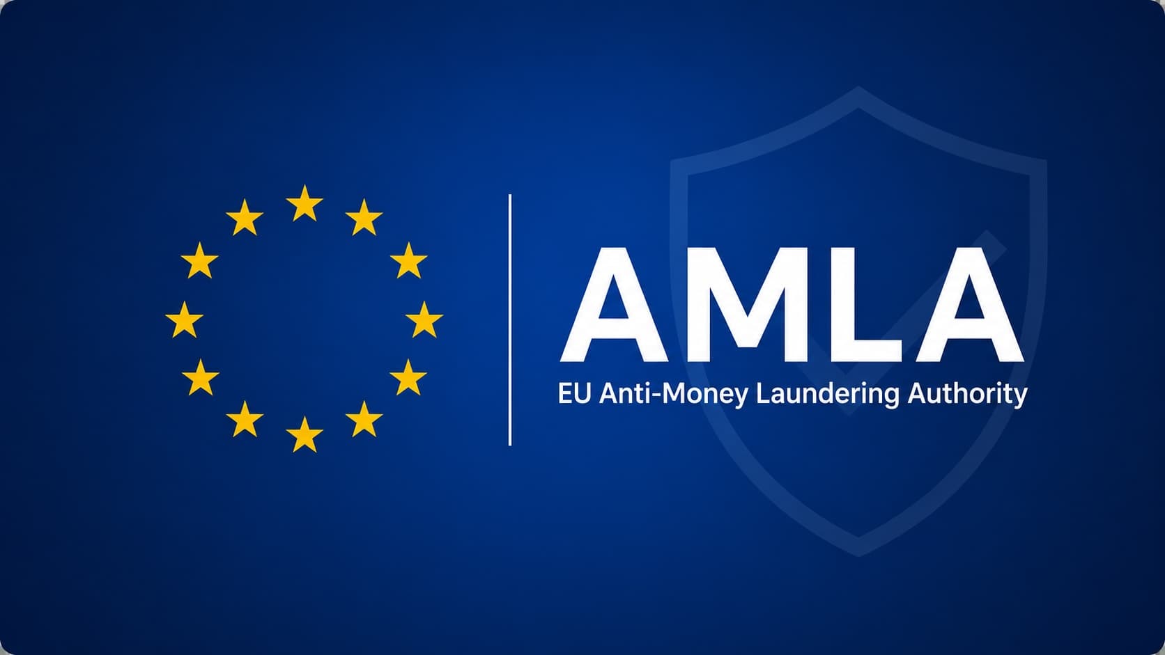 evropský dohled AMLA nad praním peněz — vlajka EU a finanční instituce