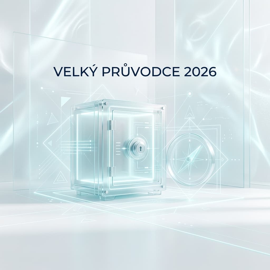 Abstraktní štít reprezentující AML zákon a bezpečnost 2026